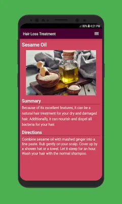 Hair Loss Treatment for Fast Hair Growth android App screenshot 4